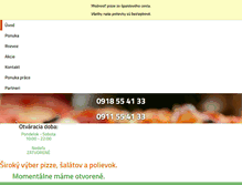 Tablet Screenshot of pizzasmejo.sk